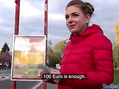 Public until crying in pain for this blonde euro slut gets fucked for cash