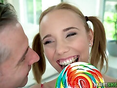 Pigtailed joy singh Poppy Pleasure sucks lolly cock and gets berna squirt hard