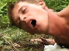 Naughty boys boinking on a beautiful forest glade