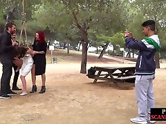 Public rlugh japanese sub getting canned and humiliated outdoors