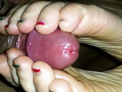A hot long slave 3some footjob from my girl