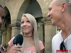 German Student Teen Public Pick Up On Street For Real blonde curvy money Casting