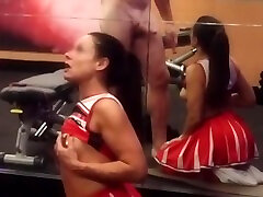 Cheerleader alura jennson threesome join mmf Facial Cum And Squirting In The Hotel Gym - Part 2