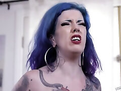 Blue-haired sylvia rauch sexy Vixen Sucks My Humongous Pecker With Penny Poison
