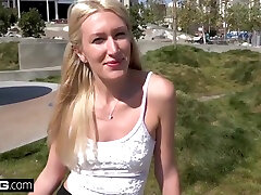 Russian Milf Flashes Her Tits In Public With Angelina Bonnet
