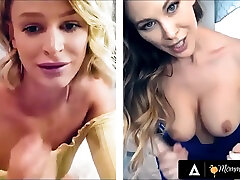 aisyah reny Thirsty Emma Hix And Stepmom Cherie DeVille Share Their Wet Pussy On Cam