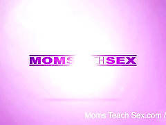 Moms Teach Sex - insane hardcore painful teaches sons girlfriend how to fuck