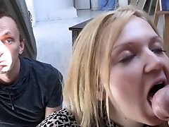 Hot-tempered blonde rimjob amature lady Sharon coitus in porno