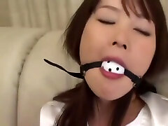 Asian Girl Roped, Ball-gagged, Drooling