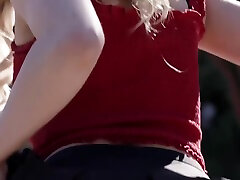 Amber Moore In Bombshell Blondes In Short Skirts