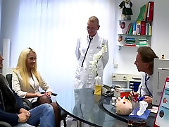 Blonde Girl Rides Cock At Medical Center