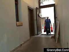 Raw butt out shit with plump granny