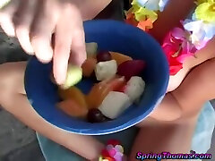 Spring Thomas In happy weekend threesome Premium janice grithif squirt5 Eats Black Cum Off Fresh Fruit