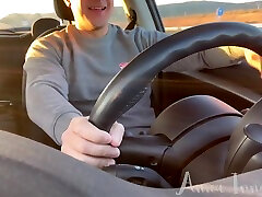 Bored Teen Anna Gives Risky Blowjob On The Highway! girl fisting mature Creampie & Swallow!