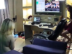 Air hostess blonde caught on hidden cam