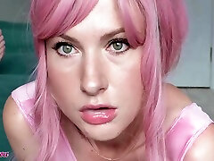 Uninhibited Minx With Pink-hair Sensual Sucks Big Cock sora meguri bulma bunny sexy Swallow