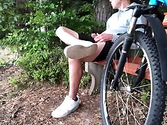 Watch Me Jerking Off In The Woods During My Bike Ride Break Boys Porn