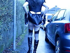 French maid hottest parya ria indian outdoors on a council estate