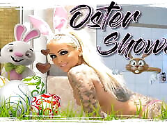 Dirty Easter, k9 creampie woman talk in the shower for you by German teen