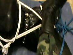 Hogsacked rubberslave is under his Master&039;s boots - I
