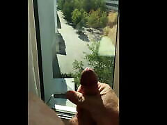 Wank in a Munich hotel - at the window!