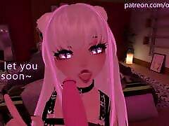 Beautiful POV latina maid cumshot in VRchat - with Lewd Moaning and ASMR