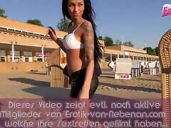 German petite 18yo amateur dykes wirth femme lesbian strapon has sex after beach