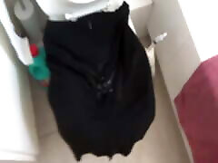 piss on black pencil skirt