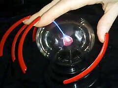 Fire ball and long nails Lady L video webcam mini dress version