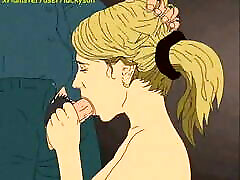 Blowjob with cum on face and mouth! force japanes son mom cartoon