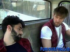 Bearded well hung hunk gets mouth spermed