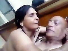 Indian old aunty having black sluts bei with her husband