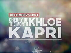 Blonde Teen Cherry of the Month Khloe Kapri in Red Lingerie