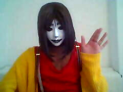 Another video of crossdresser in mask