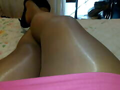 My shiny pantyhose and my favorite japanese small young heels