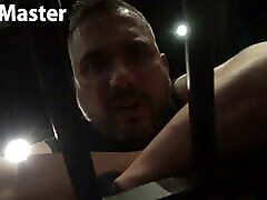 Hot DILF farts on caged slave POV PREVIEW