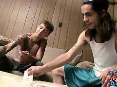 Straight thugs Blinx and Devin Reynolds jerk off and jizz