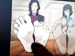 Korra and Asami feet baka sex stranger help cum SOP