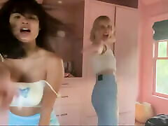 Diane Guerrero and hot blonde friend dancing