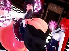 Akeno High gap mother DXD Breast and Ass inflation