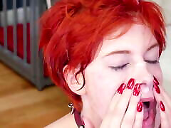 Bdsm slut snorting cum before facial