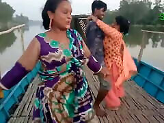 बांग्ला बिग गधा लड़की नाव गीत