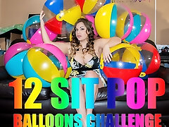 12 Sit Pop sext lesbo Balls Challenge! - ImMeganLive
