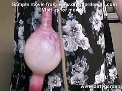 Dirtygardengirl doggystyle, cock pussy & muscle meet prolapse