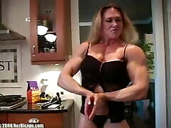 Muscle Goddess CN Looking xxxshot hits in the Kitchen