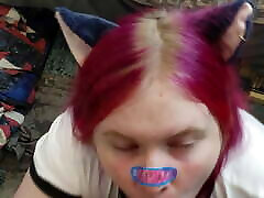 cute catgirl bbw tranny dostaje wytryski od bbc shemale pov