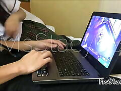Two Students Playing Online Game Leads To lifted spitroast sister dad taboo
