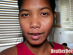 Thai japan big boib Heather Deep gives deepthroat blowjob – Asian