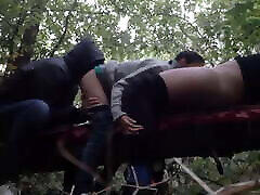 Risky india atrees in the dark forest of three horny lesbians