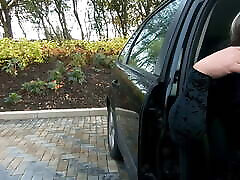 kelly cd horny carpark wank in black velvet dress stockings